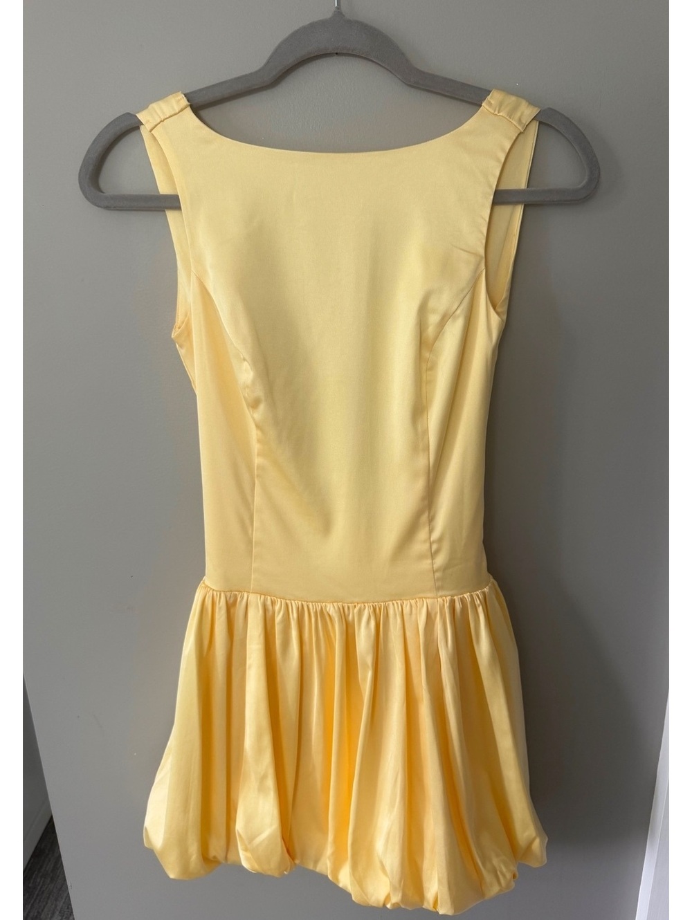 Abercrombie & Fitch satin yellow mini dress